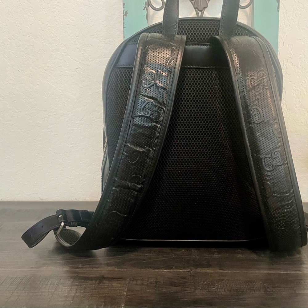 Gucci GG Embossed Black Backpack - Picture 6 of 13